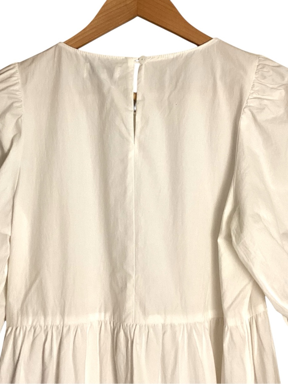 WRAY Rosemary Dress White Tiered 100% Cotton Puff Sleeve Cottagecore Small - Picture 9 of 15